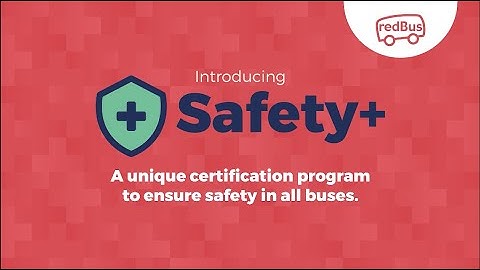 redBus Safety+ Program