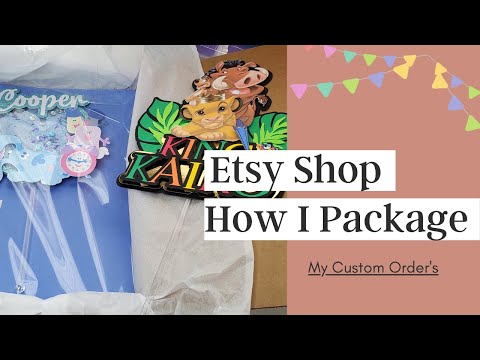 How to package Custom Made Cake Toppers | ETSY Shop | Cricut Made