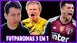 REACT 3 EM 1 FUTPARÓDIAS | PARTIDA INTERROMPIDA, COPA D OBRASIL, CHAMPIONS E ESTREIA DE CR7