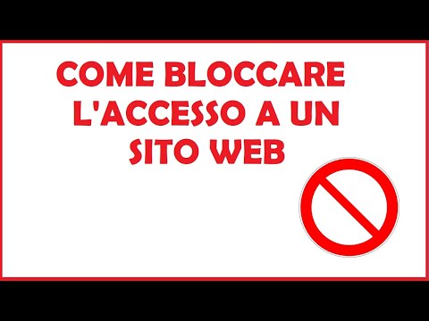 Video: Come Chiudere L'accesso Al Sito