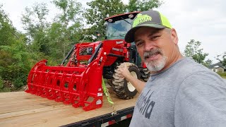 HOW To USE A ROOT RAKE with Homestead Implements Grapple and Branson Tractor