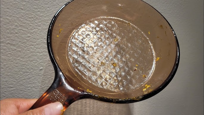Visions Corning France Amber Glass 7 Inch Skillet Frying Pan Cookware  Visions Corning Ware Brown Glass Pan Oven Safe 