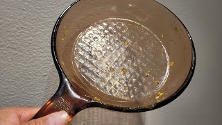Visions Skillet by Corning not bad for first time