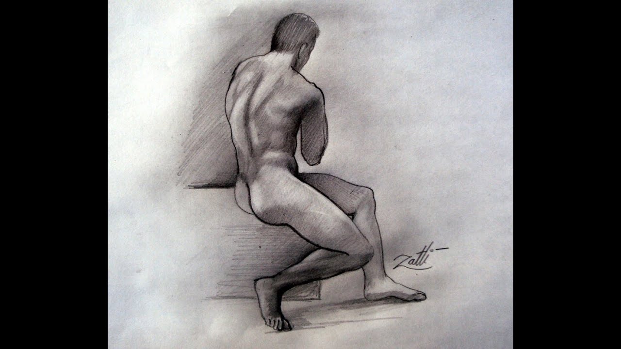 Desenho de homem pelado
