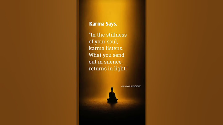 Karma Says about silence  #Short Video