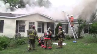6-11-11: Partial Roof Collapse at Washington Township, Pa. Fire