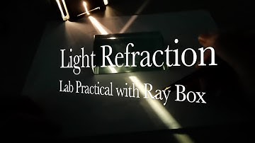 PRACTICAL: How to conduct experiment on light refraction with a block and a ray box - Physics Rox