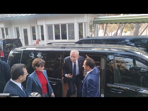 Ekrem İmamoğlu, Kemal Kılıçdaroğlu ve Canan Kaftancıoğlu'nu Florya'da karşıladı!