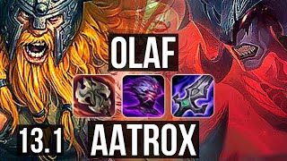 OLAF vs AATROX (TOP) | 77% winrate, 6 solo kills | EUW Challenger | 13.1