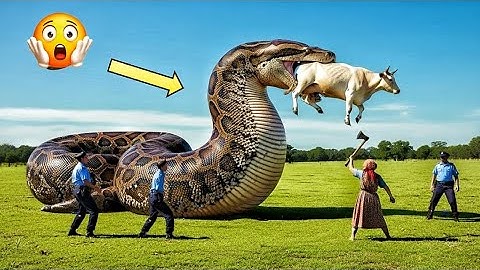 Fearless Heroic Rescue Team Saves Lonely Cow from Deadly Giant Python | Shocking Rescue