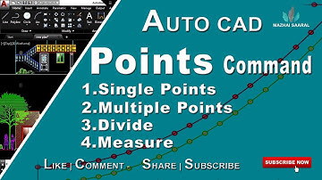 AutoCAD - Point Command Tutorial | How to create points using Single, Multiple, Divide Measure | 012