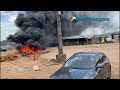 Vídeo: Tropas de choque usam bombas de gás para retirar manifestantes da BR -364, em Ariquemes