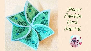 Flower Envelope Card Tutorial | How to make Flower Envelope Card | Scrapbook card ideas