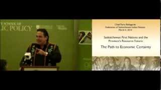 JSGS Public Lecture~Saskatchewan First Nations and the Province's Resource Future JSGS Public Lecture~Saskatchewan First Nations and the Province's Resource Future