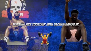 Training Abs together with George Bamfo Jr 💯🏋️‍♂️🏋️‍♂️🏋️‍♂️