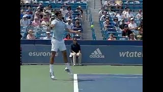 Federer, High, Straighter Arm Forehand, Right View