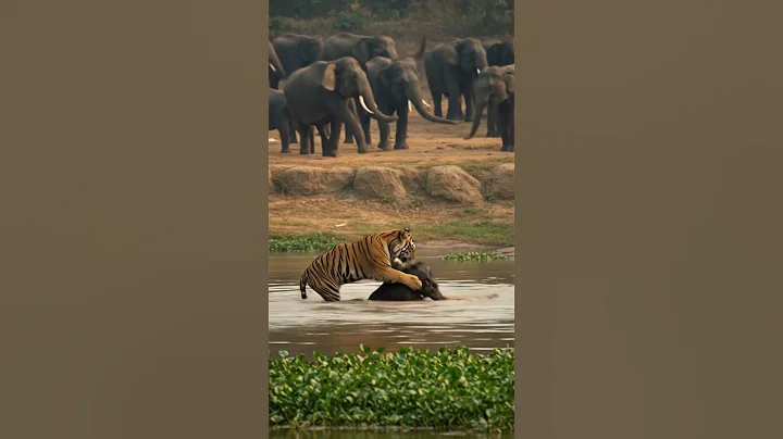 Tiger caught wild boar    #wildlife  #animals #wildanimals #viral #tiger