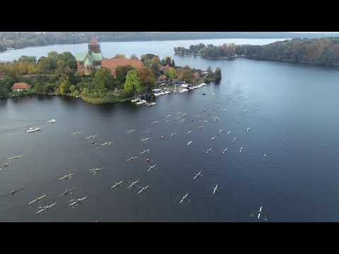 1.Ratzeburg Rowing Challenge - Massenstart beim Rudern (Drohne)