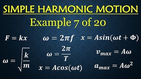 How to Solve S.H.M problems in physics - Example 7 of 20