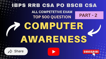 COMPUTER AWARENESS | TOP 500 | PART 2 | IBPS RRB LIC BIHAR STATE CO OPERATIVE BANK