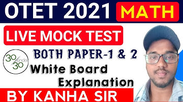 OTET MATH SPECIAL 2021 BY KANHA SIR//BOTH PAPER-1 & 2 BY SR STUDY POINT