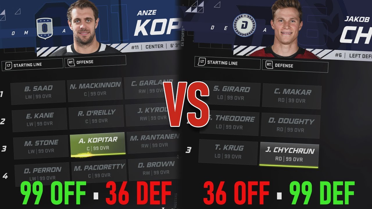 99 OFFENSE VS 99 DEFENSE (NHL 21)