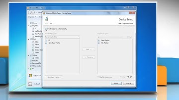 How to switch a device between automatic and manual sync Windows® Media Player