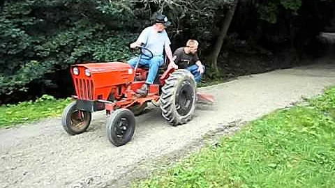 Darrell Reece on Power king Tractor
