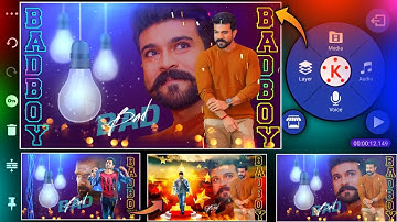 Bad boy🔥Attitude status Editing  kinemaster 2020 trending lyrical status video editing Alightmotion