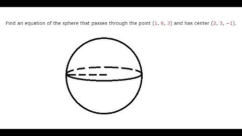 Find an equation of the sphere that passes through the point (1, 6, 3) and has center (2, 3, -1)
