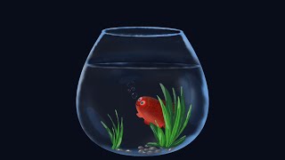 Procreate Tutorial: Aquarium mit einem Fisch zeichnen (aquarium with fish) screenshot 5