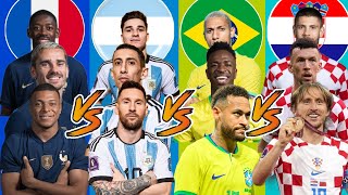 France VS Argentina VS Brazil VS Croatia 😮🔥 ULTİMATE Comparison 💪