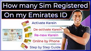 How many SIM registered on my Emirates ID | Etisalat\/ Du Sim Card | Sim Renewal, Activation Process