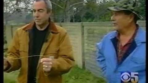 Water Dowsing Expert Demonstrates Skill For News