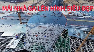 TOÀN CẢNH MÁI NHÀ GA LÊN HÌNH SIÊU ĐẸP CỦA NHÀ GA SÂN BAY LONG THÀNH