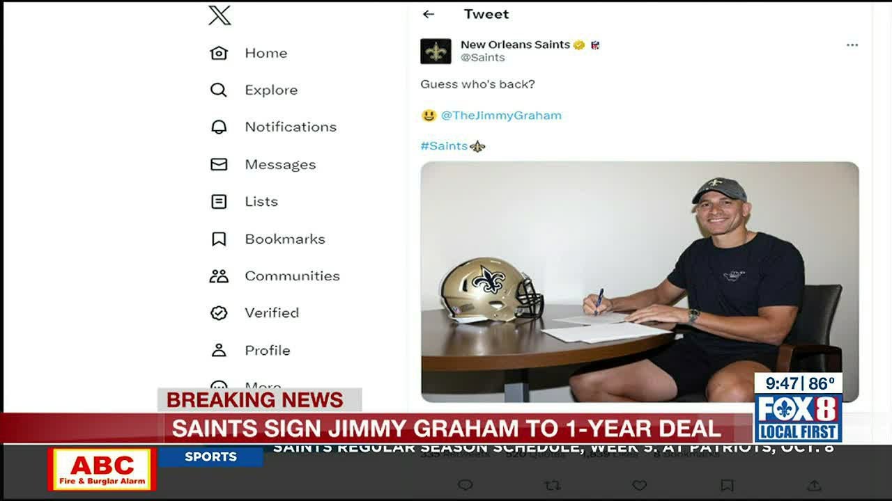 Jimmy Graham returns to Saints on one-year deal