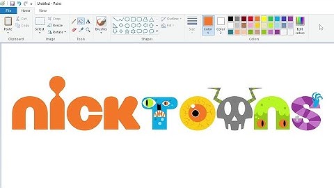 How to draw a Halloween Nicktoons logo using MS Paint | How to draw on your computer