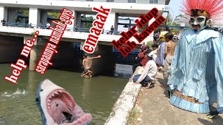 Ondel ondel Betawi | Lihat Bocil Berenang Di Sungai 🛑 Banjir Kanal Timur (BKT)