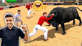 THIS GAME IS VERY FUNNY | ANGRY BULL | GAMEPLAY WITH HINDI COMMENTRY #technogamerz screenshot 5