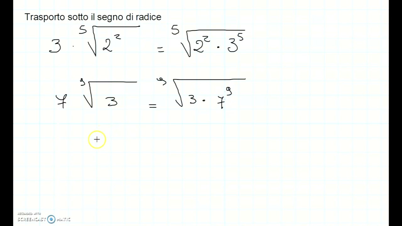 Trasporto sotto il segno di radice - YouTube