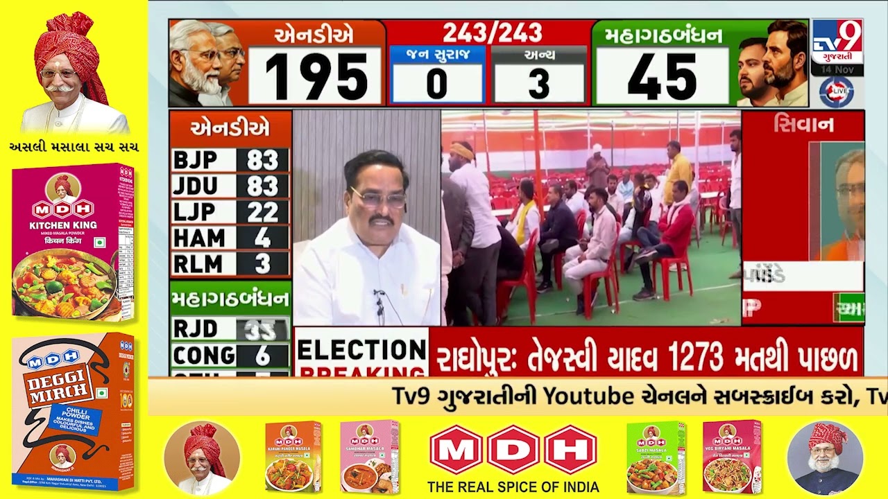 Bihar Polls 2025: CR Patil Shares NDA Win Live on TV9 | Bihar Elections Result | TV9Gujarati