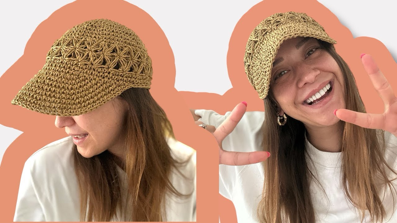 Kağıt iple Yıldız motifli siperli kasket model şapka yapılışı🎉🎉🎉👌