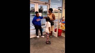 Public Freakout Attractive Black Mom cuttin up in CVS argues with employee