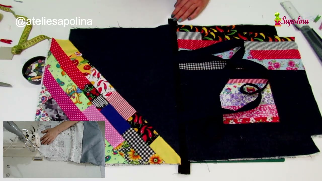 RETALHOS - FAÇA UMA LINDA BOLSA JEANS