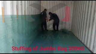 Stuffing of 300KG Jumbo Bag in Container