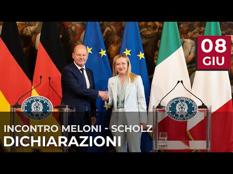 Dichiarazioni alla stampa Meloni - Scholz (traduzione simultanea)