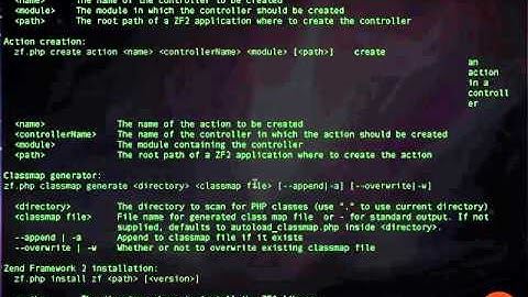 Zend Framework 2 -- 02 13 Demo ZFTool and Module Creation