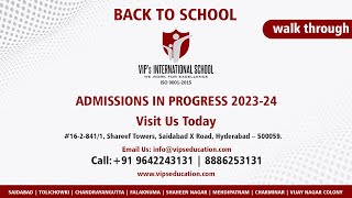 Admissions In Progress 2023-24 | VIP’s International School Hyderabad | IGCSE Curriculum
