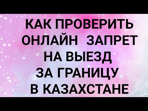 Как проверить онлайн запрет на выезд за границу в Казахстане