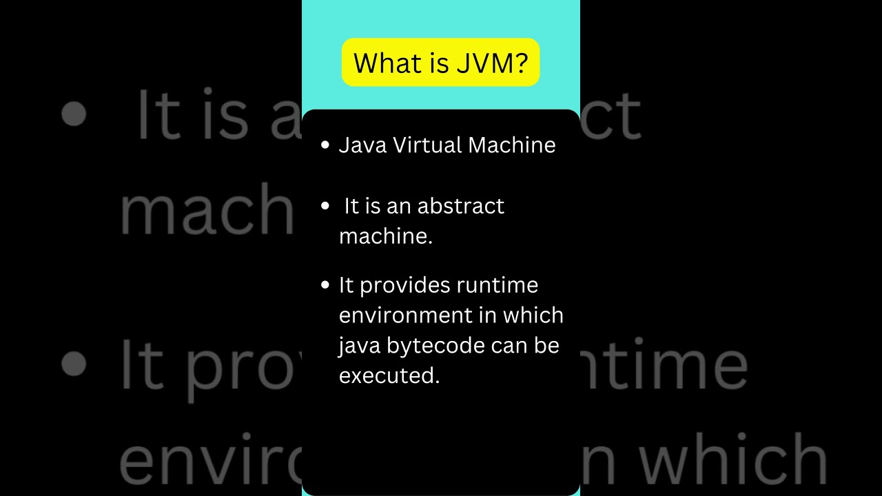 What Is JVM JAVA VIRTUAL MACHINE
